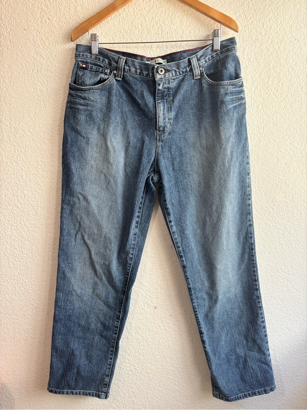 Tommy Hilfiger Womens Blue Denim Jeans Boyfriend Vintage